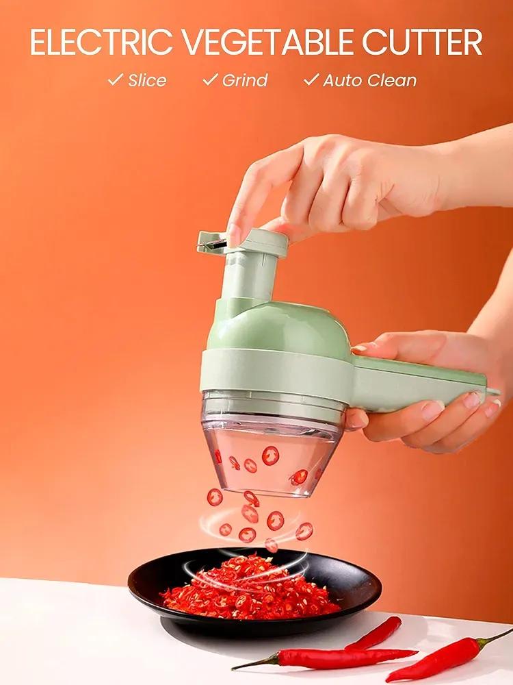 Mini Electric Chopper And Slicer Set
