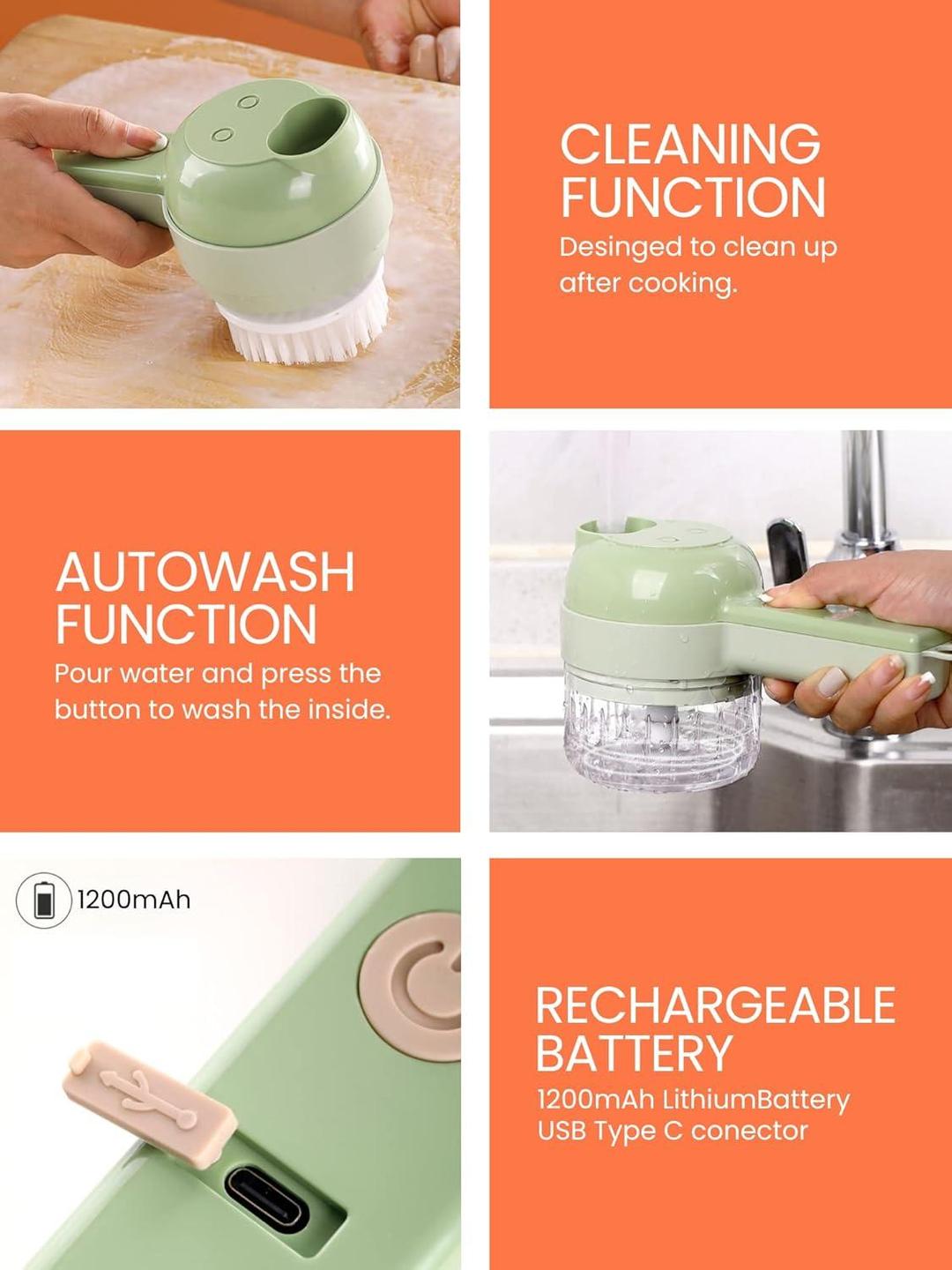 Mini Electric Chopper And Slicer Set