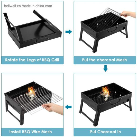 Folding Portable Outdoor Barbeque Grill