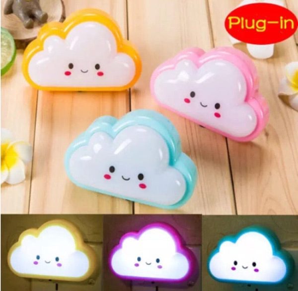 Smiley Cloud Plug-in Led Night Light