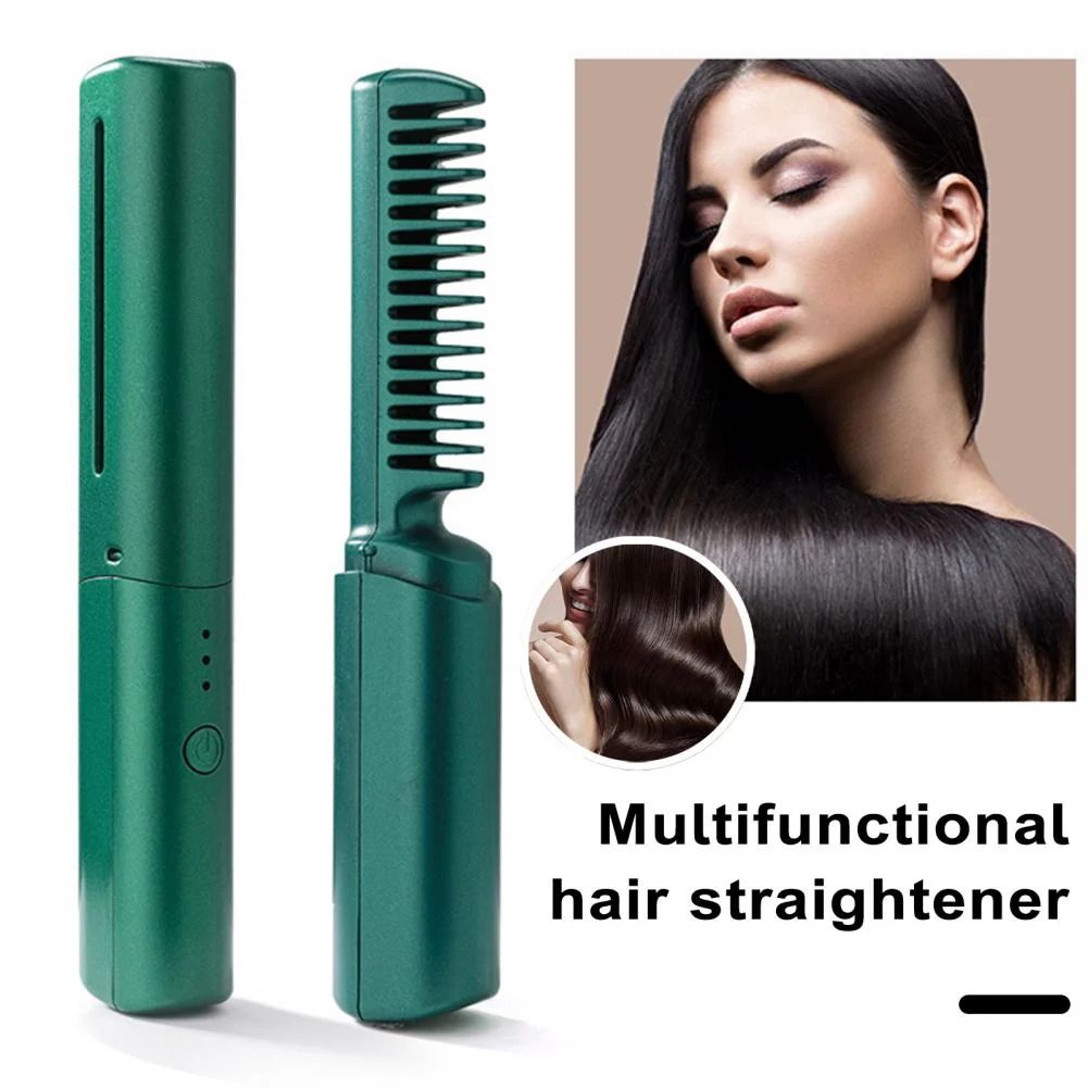 Pack of 3- Mini Hair Straightener, Mini Hair Dryer and Cordless Comb Hair Straightener