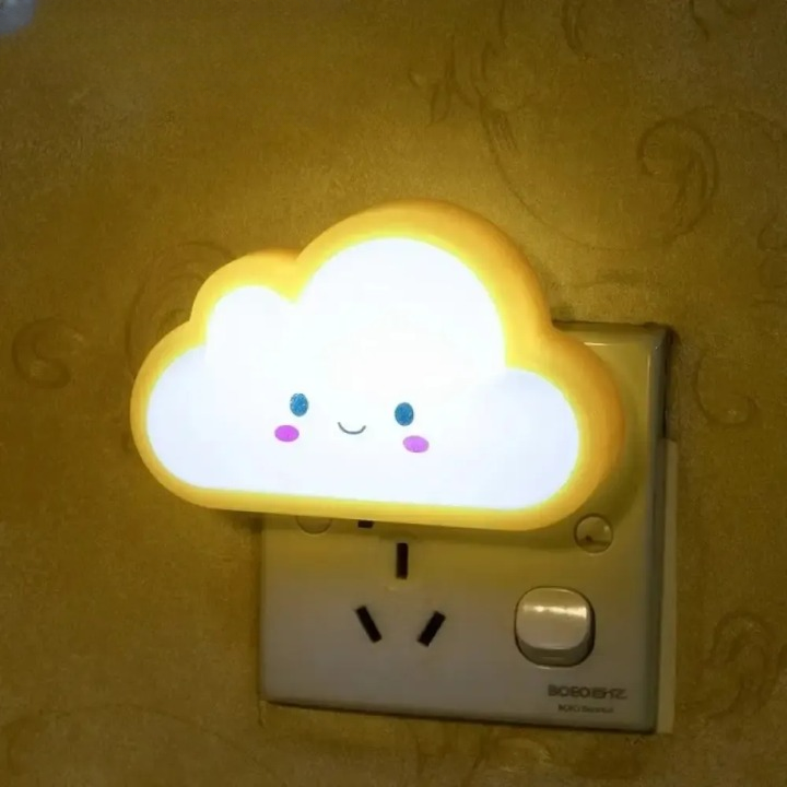 Smiley Cloud Plug-in Led Night Light
