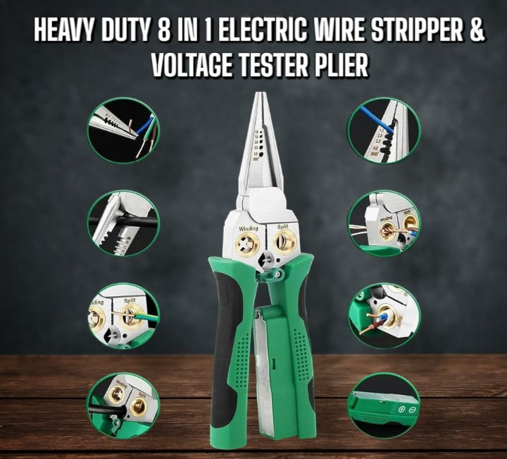 8-in-1 Wire Stripper & Voltage Tester